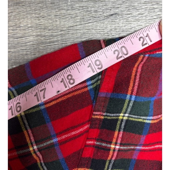 Ralph Lauren Women's Flannel Red Pajama Set Long Sleeve Cropped Pants Medium - Picture 9 of 10